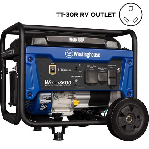 portable generator with 30 amp rv outlet